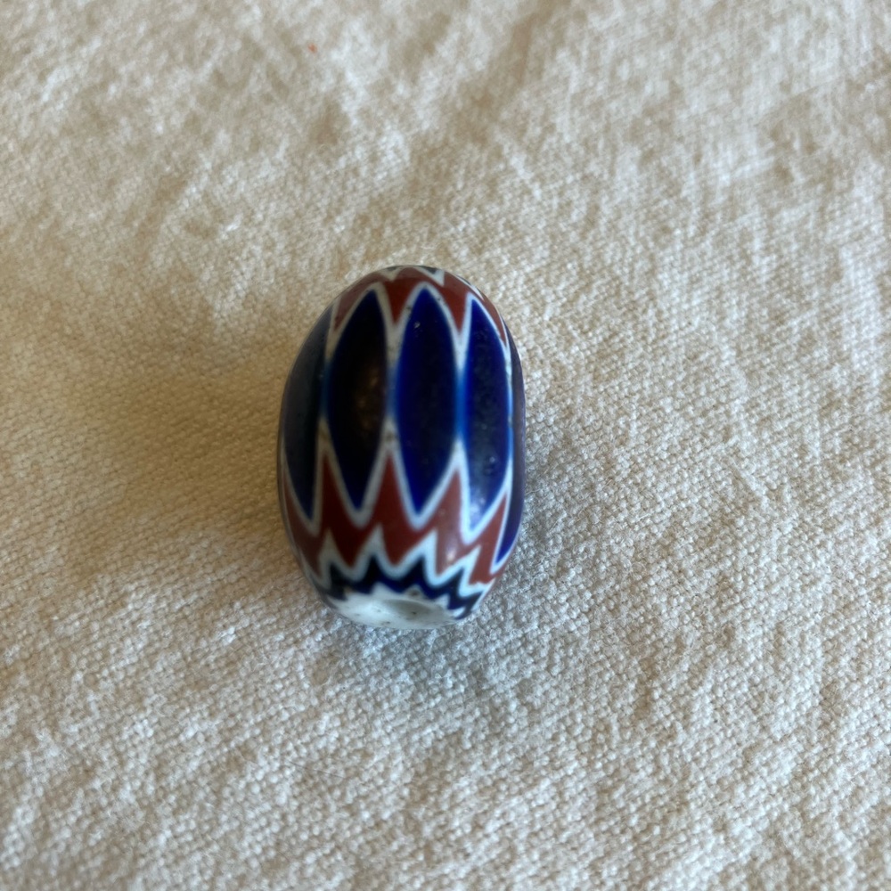 Antique Venetian chevron trade bead